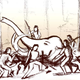 Artist’s depiction of a pitfall used to hunt elephants in Africa.